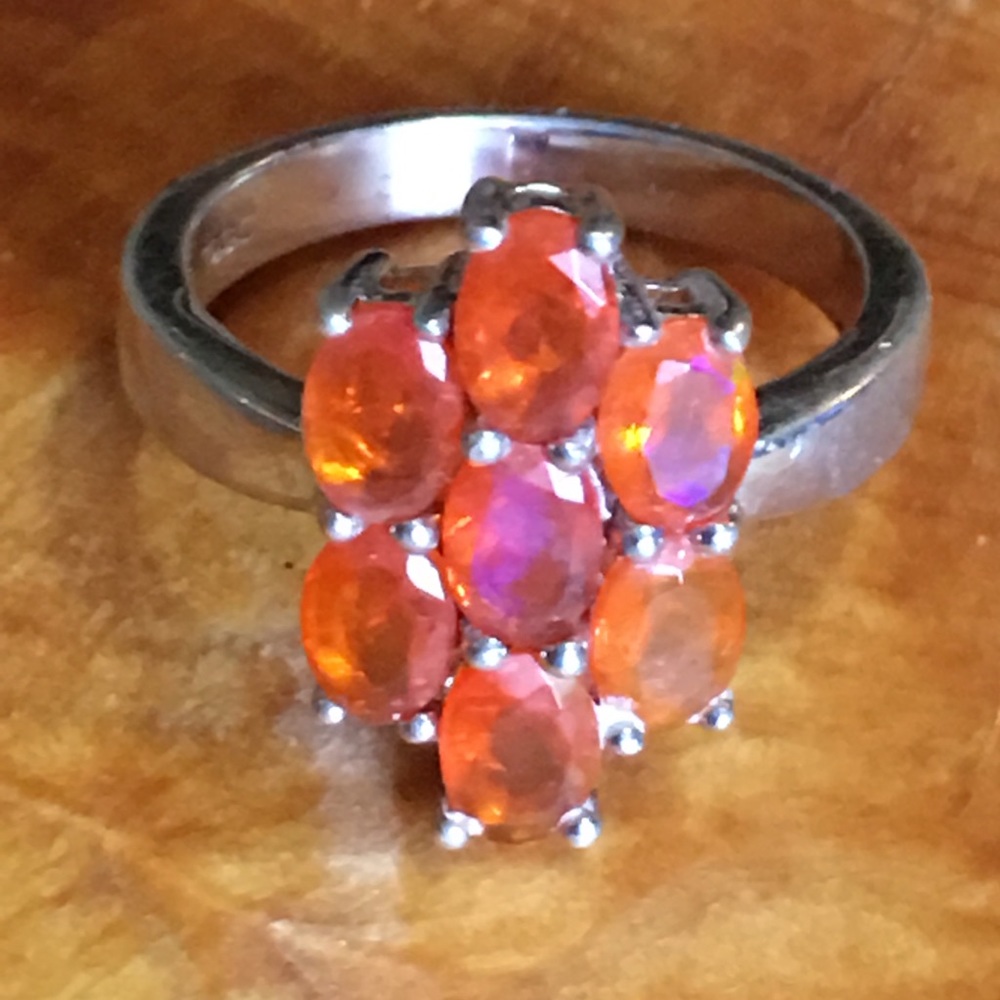 Tangerine Opal Ring